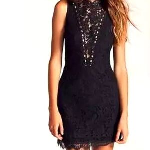 Free People Medium Black x Saylor Cherie Bodycon Mini Dress